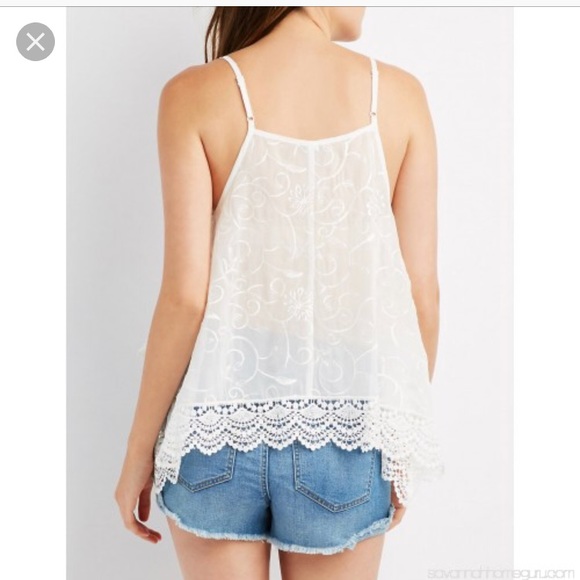 💋Last one💋White BOHO lace crochet Crop Top S - Picture 3 of 7